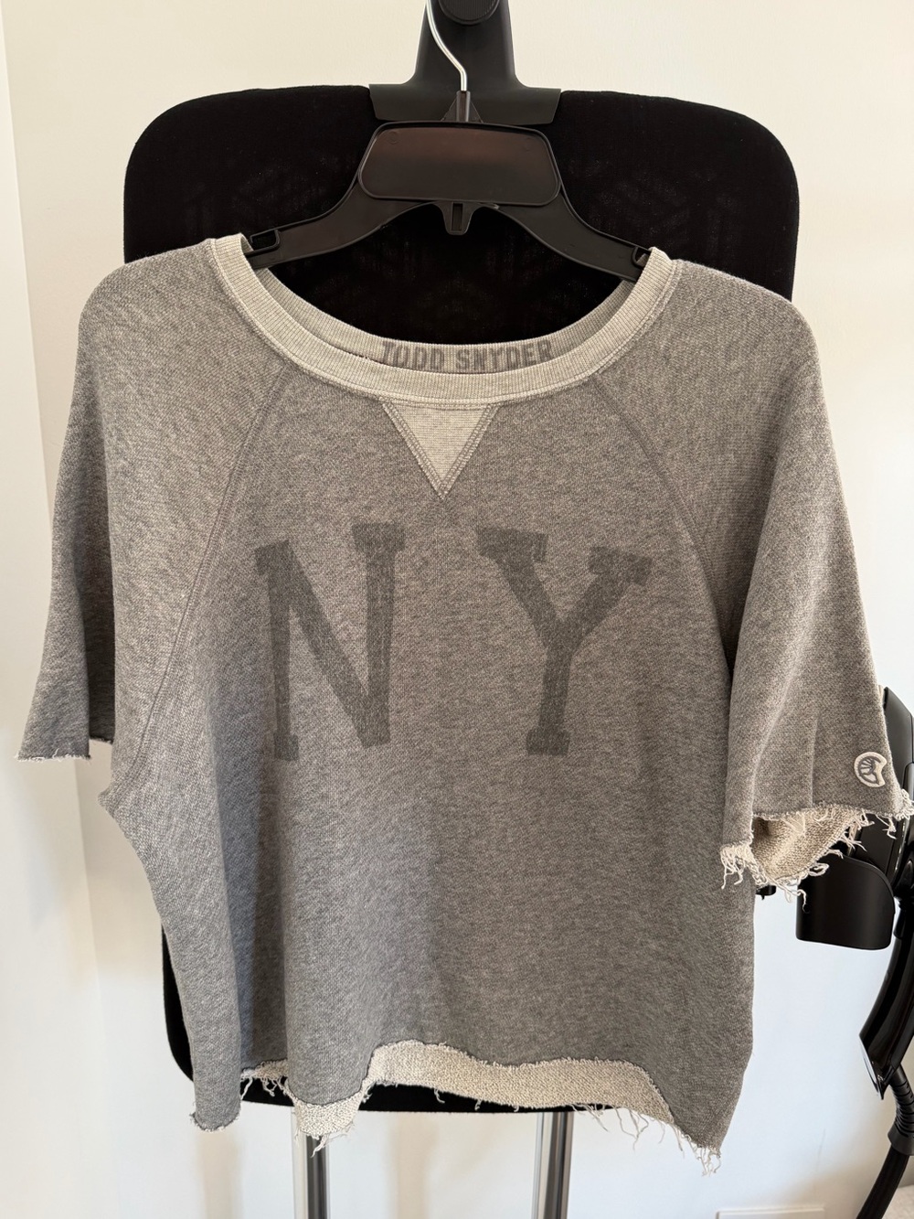 Todd Snyder x Champion Gray NY Distressed Pullover Short Sleeve